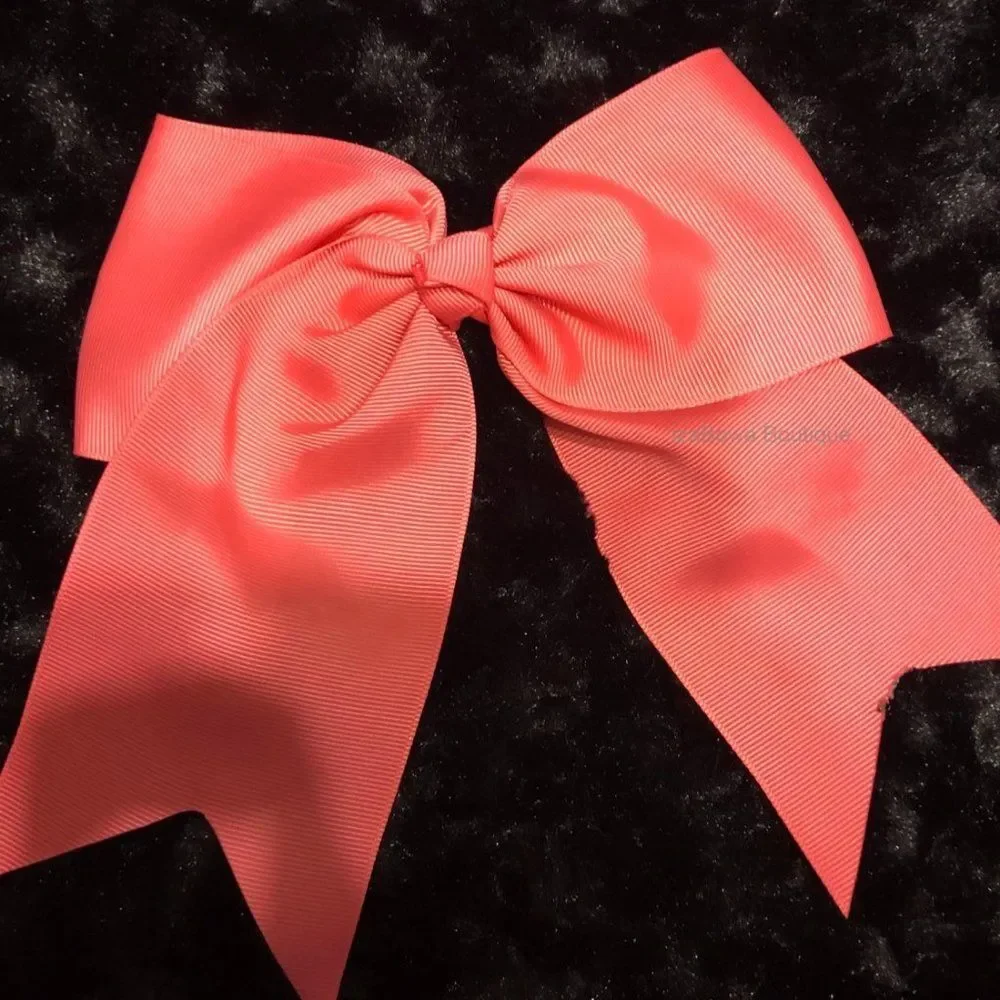 Salmon Solid Cheer Bow  5B2840  Handmade NWT Boutique